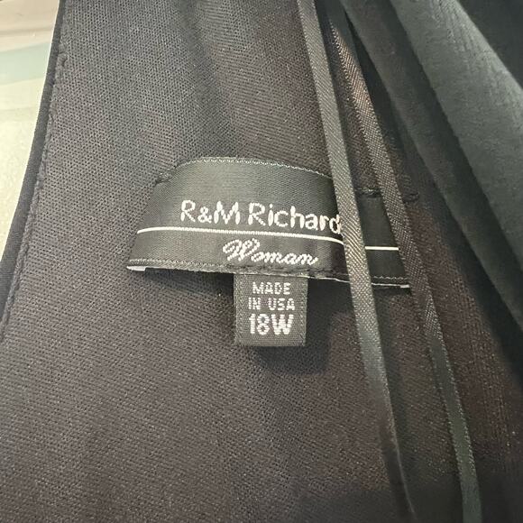 RM Richards Women's Plus Size Sleeveless‎ Dress Assymmetrical Hem Black Size 18W - Picture 4 of 8